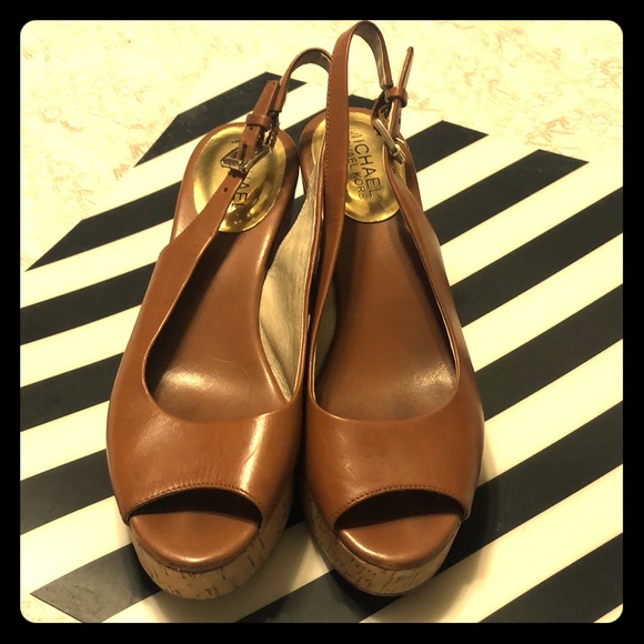 michael kors cognac sandals